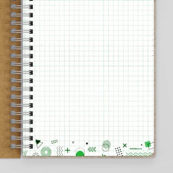 Grid Notebook, Inside Front Cover Image Zoomed